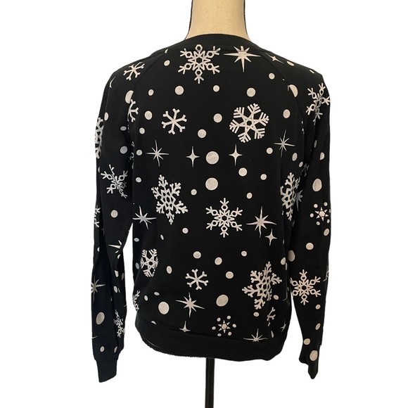 RUDOLPH THE RED NOSED REINDEER SANTA CHRISTMAS HOLIDAY SWEATSHIRT SNOWFLAKES S - Picture 7 of 10